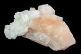 Pink-Orange Stilbite Crystal Cluster - India #94295-1